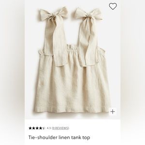 J.Crew linen tie shoulder tank top